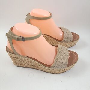 Splendid Women's Marlene Wedge Sandal Latfab Leather Size 8.5 M Shoes